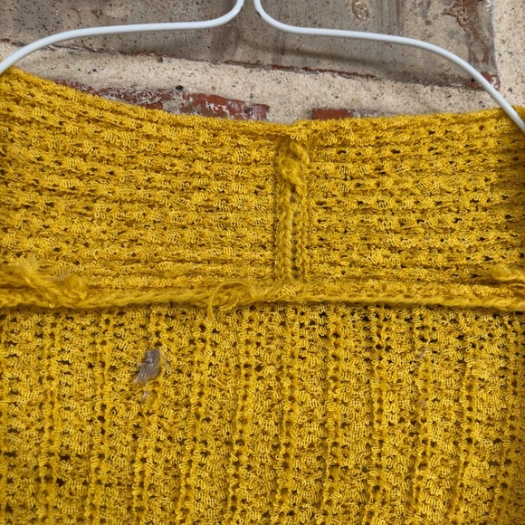 Anthropologie Cropped Knit Kimono Marigold Sweater - Picture 10 of 13